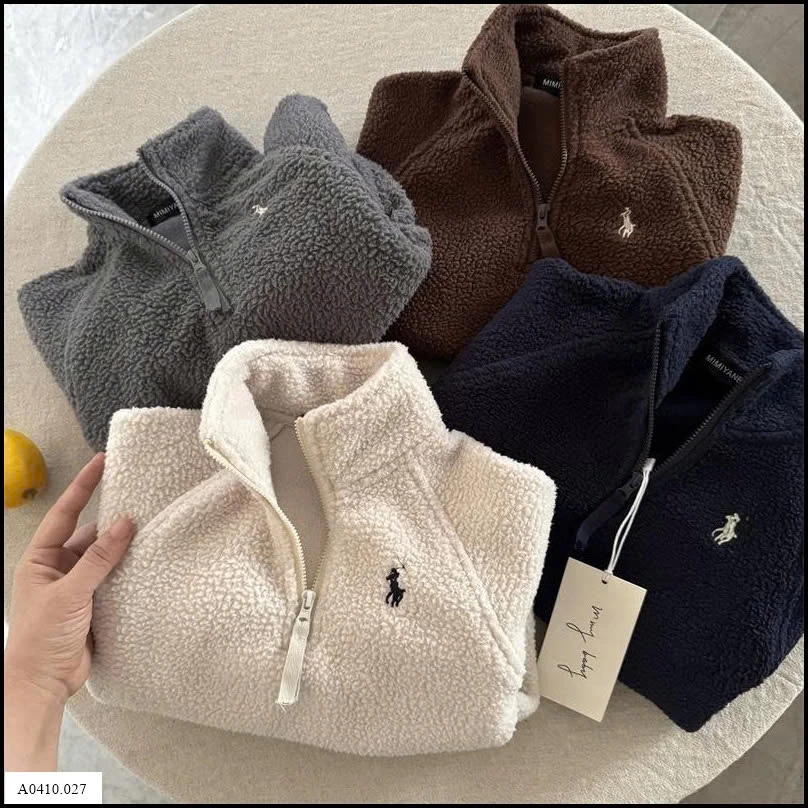 ÁO NỈ LÔNG CỪU CỔ ĐỨNG MMY Giá sỉ 161k