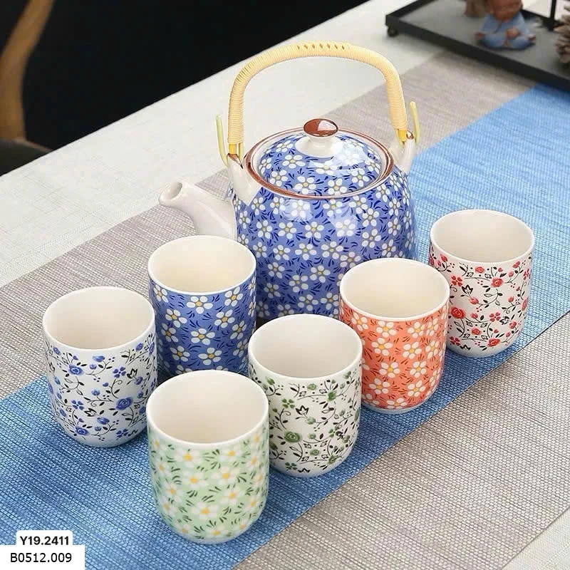 bộ ấm trà hoa nhí Giá sỉ 240k