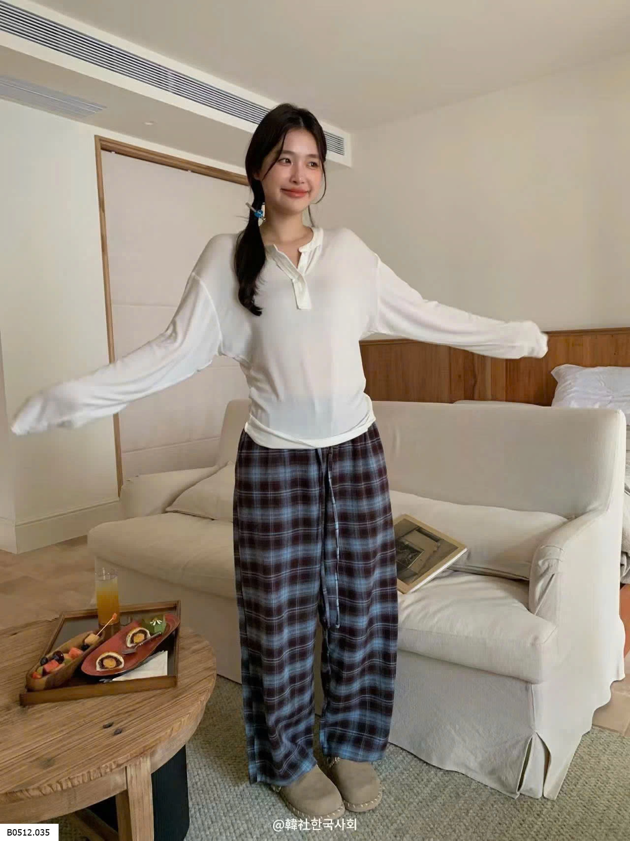 QUẦN KẺ ỐNG SUÔNG CHO NỮ Giá sỉ 150k