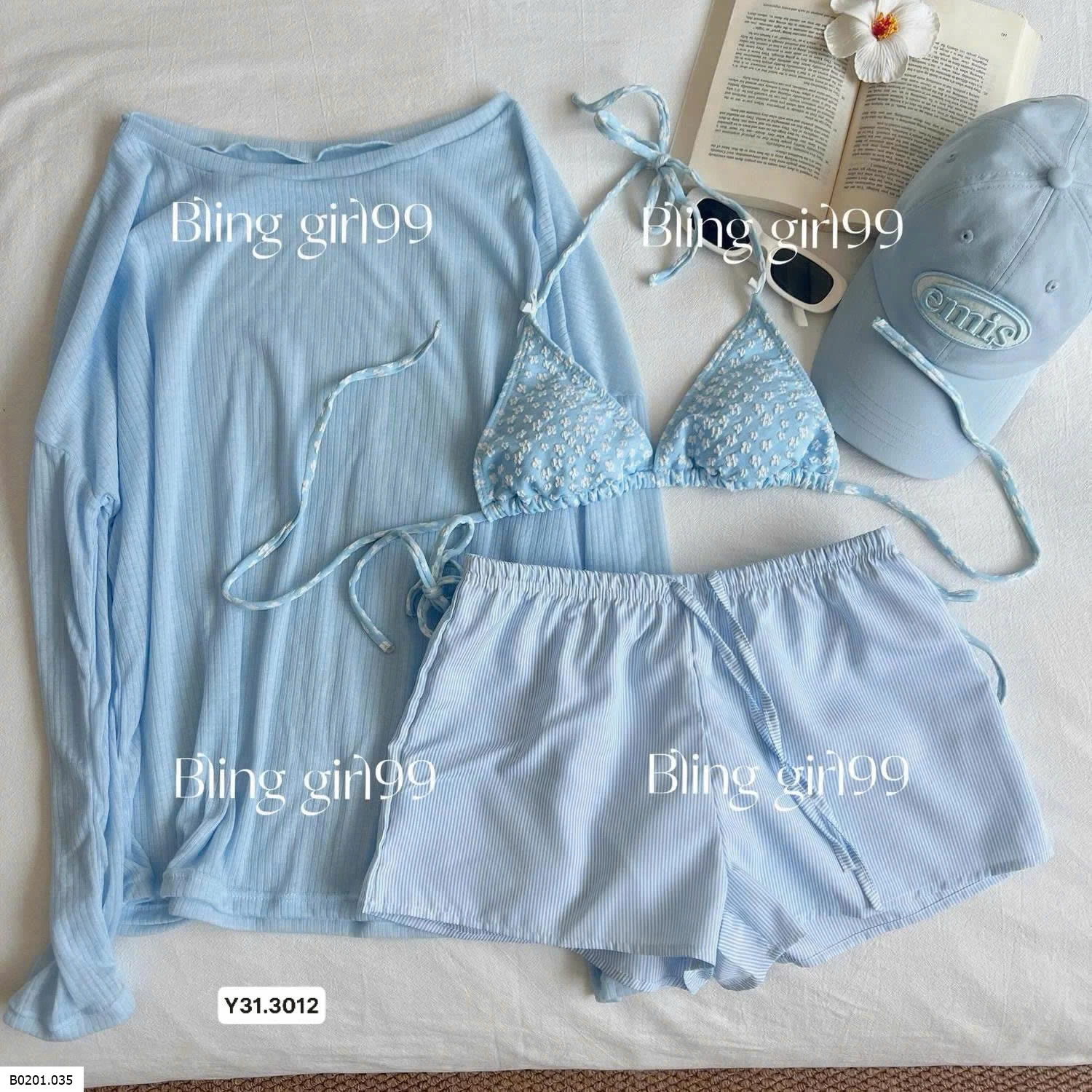 Sét bikini xanh biển Giá sỉ 300k