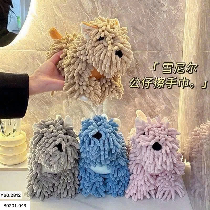 CÚN BÔNG LAU TAY SỢI SIÊU MỀM  Giá sỉ 100k/con sỉ từ 2con 