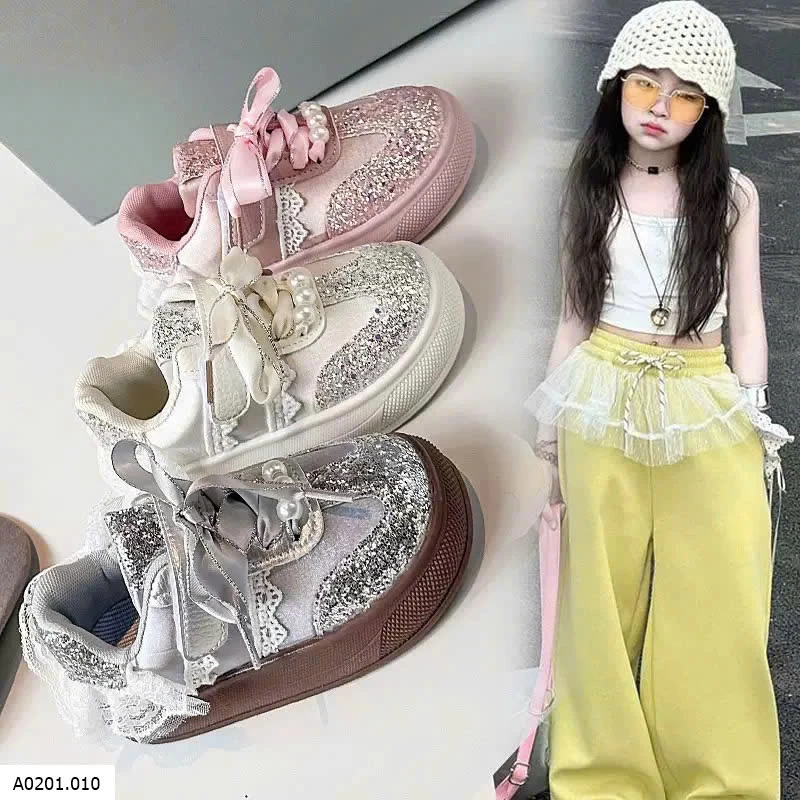 GIÀY SNEAKER NƠ BLING BG Giá sỉ 26-31: 161k 32-37: 171k
