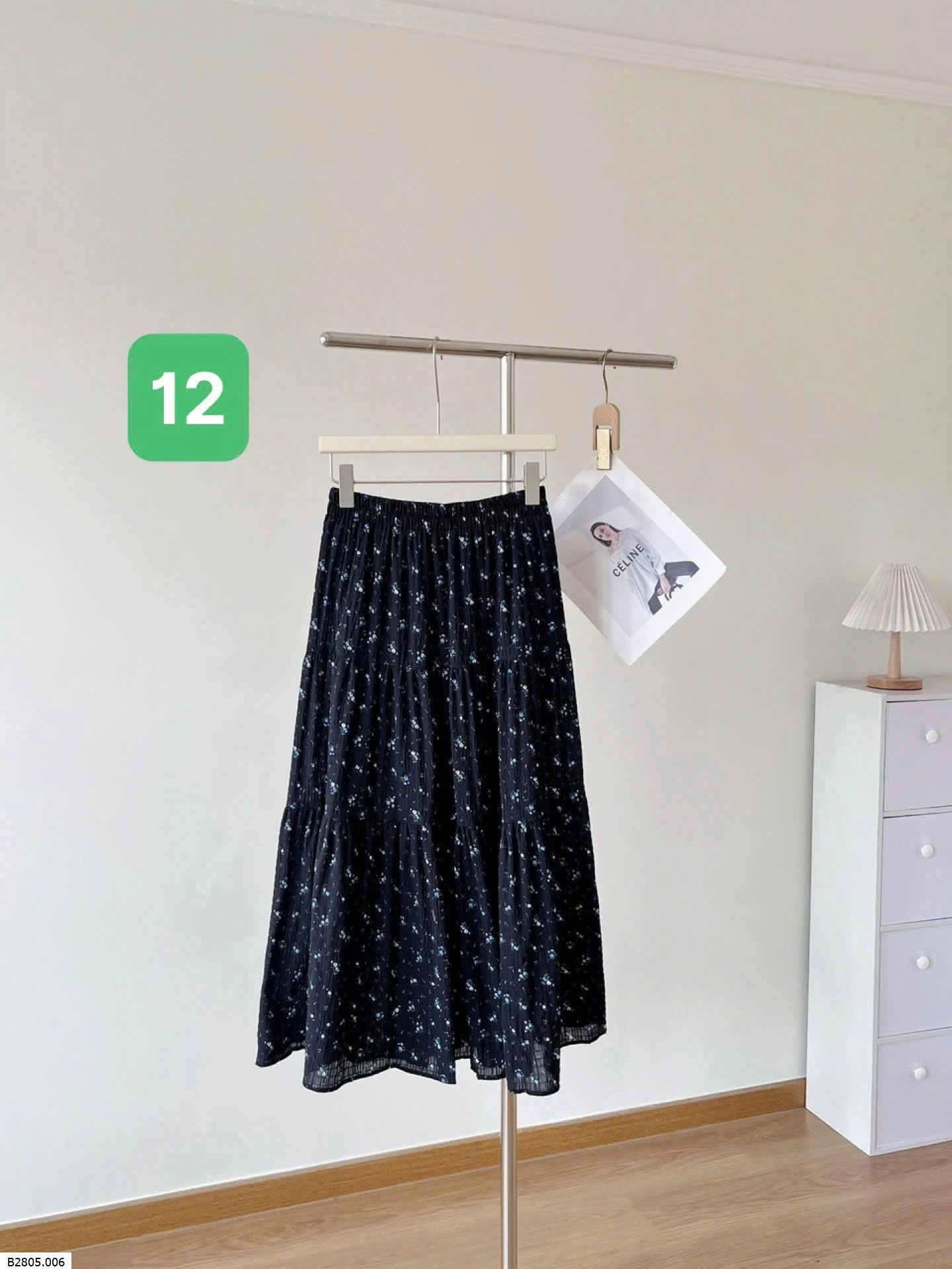 CHÂN VÁY HOA NHÍ DÁNG DÀI NỮ Sỉ 140