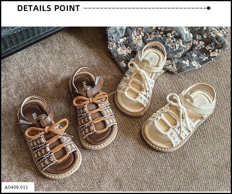 DÉP SANDAL HOA CHO BG   Giá sỉ sz 23-28: 132k  sz 29-34: 141k 