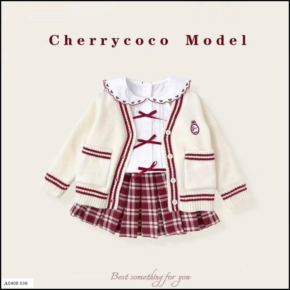 BST CHERRY COCO MODEL   Giá sỉ  Cadigan: #180k  Gile: #140k  Áo: #165k  Váy: #185k  Chân váy: #120k 
