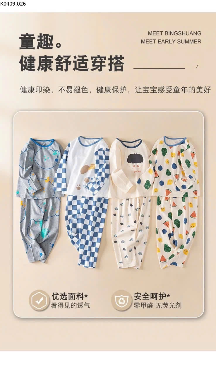 BỘ COTTON TRẺ EM HÀNG XUẤT Sỉ 117k