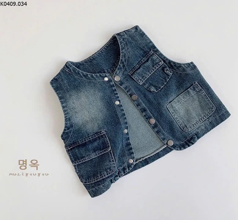 ÁO GILE JEAN 3 TÚI Sỉ 155k