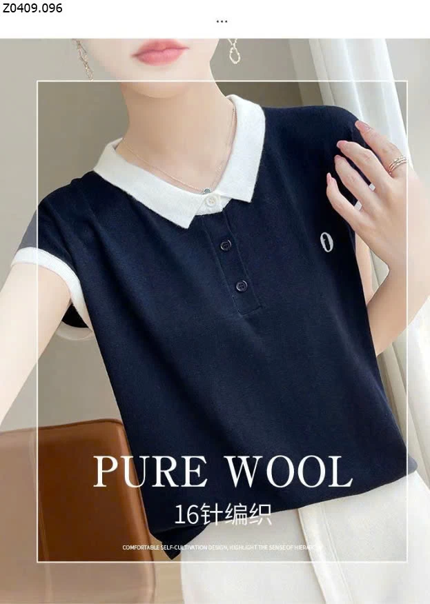 ÁO LEN CỘC CỔ POLO   Sỉ 178k