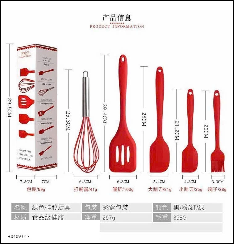 BỘ DỤNG CỤ LÀM BẾP 5 MÓN   Giá sỉ 55k/ set
