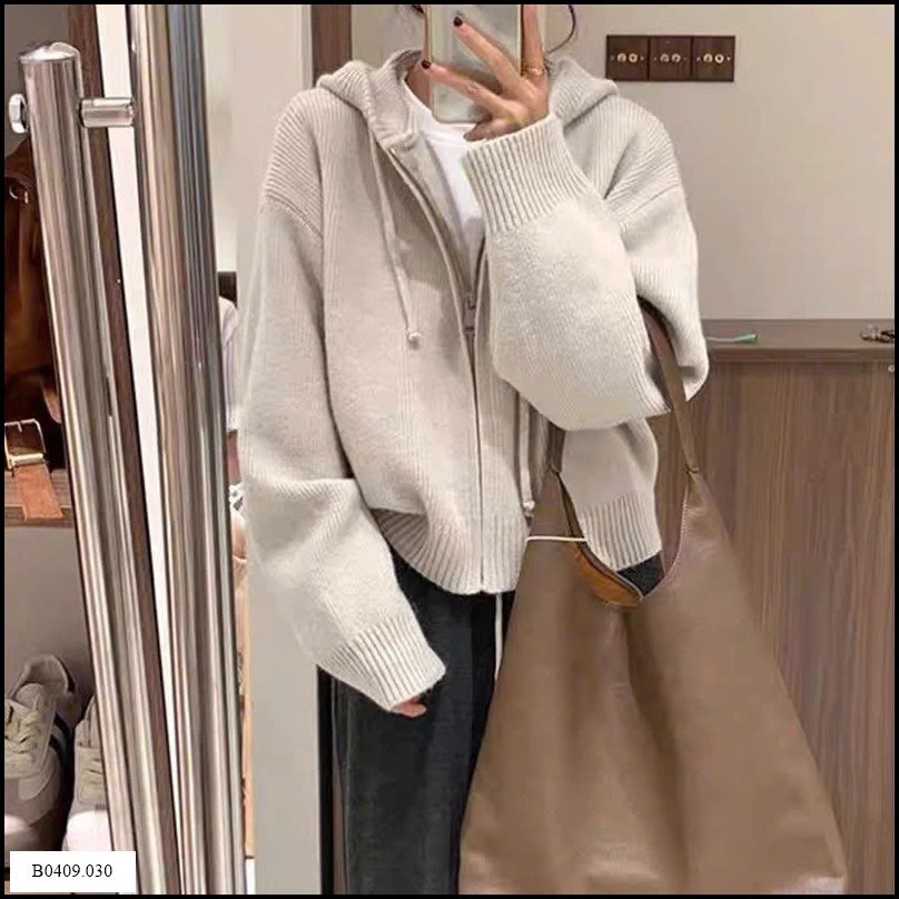 ÁO LEN LIỀN MŨ KHÓA KÉO R.S.STUIDO    Giá sỉ 177k