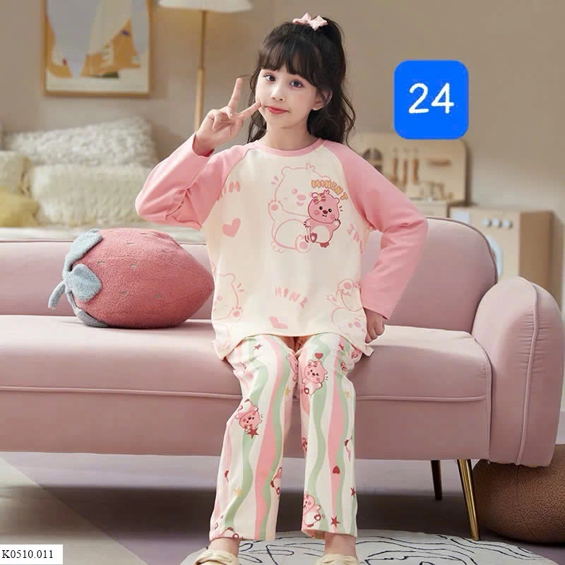 BỘ COTTON BÉ GÁI & MẸ(M23-M44)  Giá sỉ như sau: sz bé: 149k/b Giá sz mẹ: 175k/b