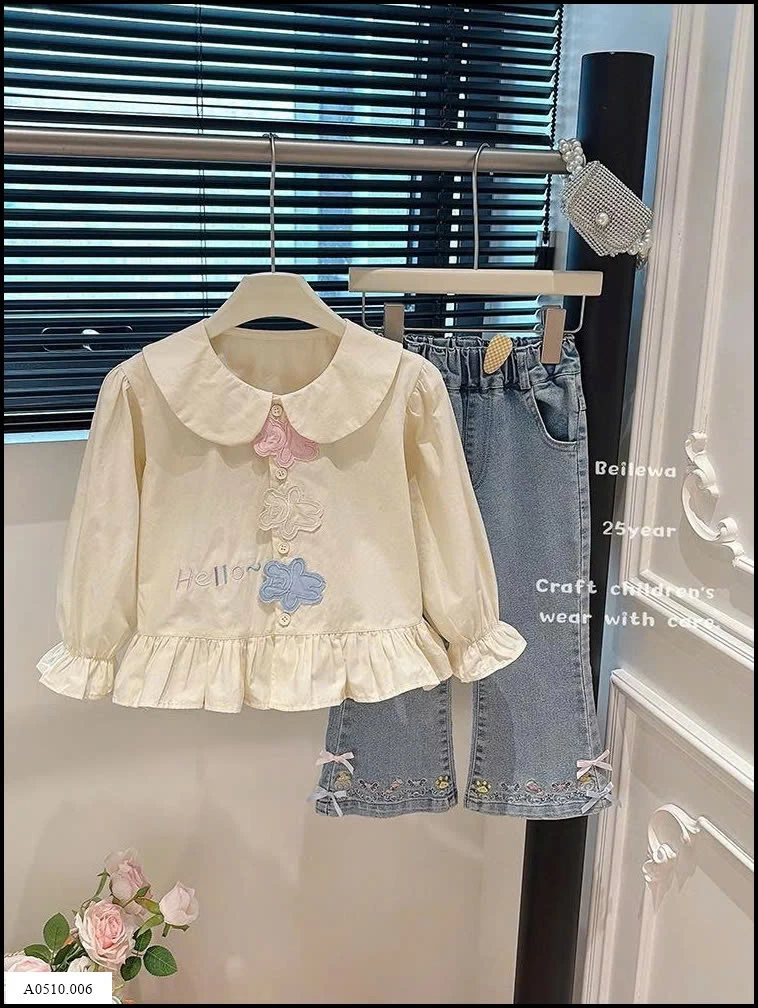 ÁO SƠ MI CHO BÉ GÁI  Giá sỉ 93k