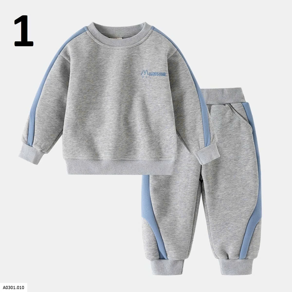 BỘ NỈ DÀI TAY PHỐI SỌC CHO BÉ   Giá sỉ 200k