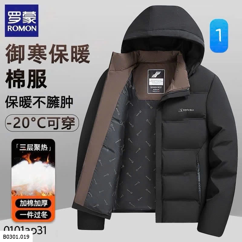 Áo khoác phao nam hãng Romon  Giá sỉ 355k