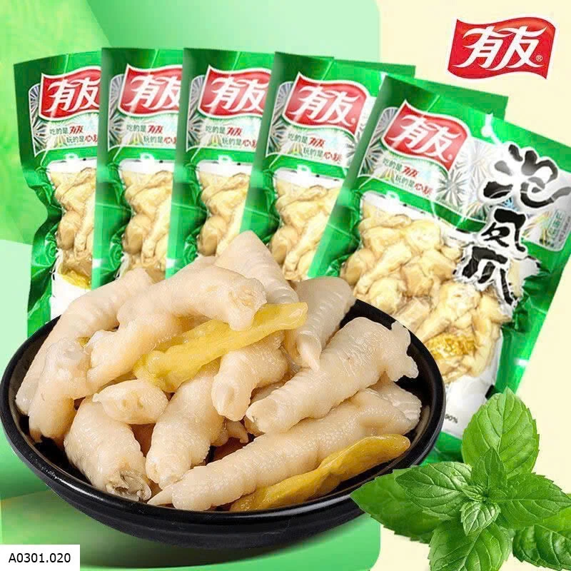 CHÂN GÀ NGÂM TIÊU XANHYOUYOU  Giá sỉ 150k/4 gói