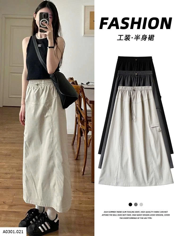 CHÂN VÁY DÁNG DÀI BASIC   Giá sỉ 150k