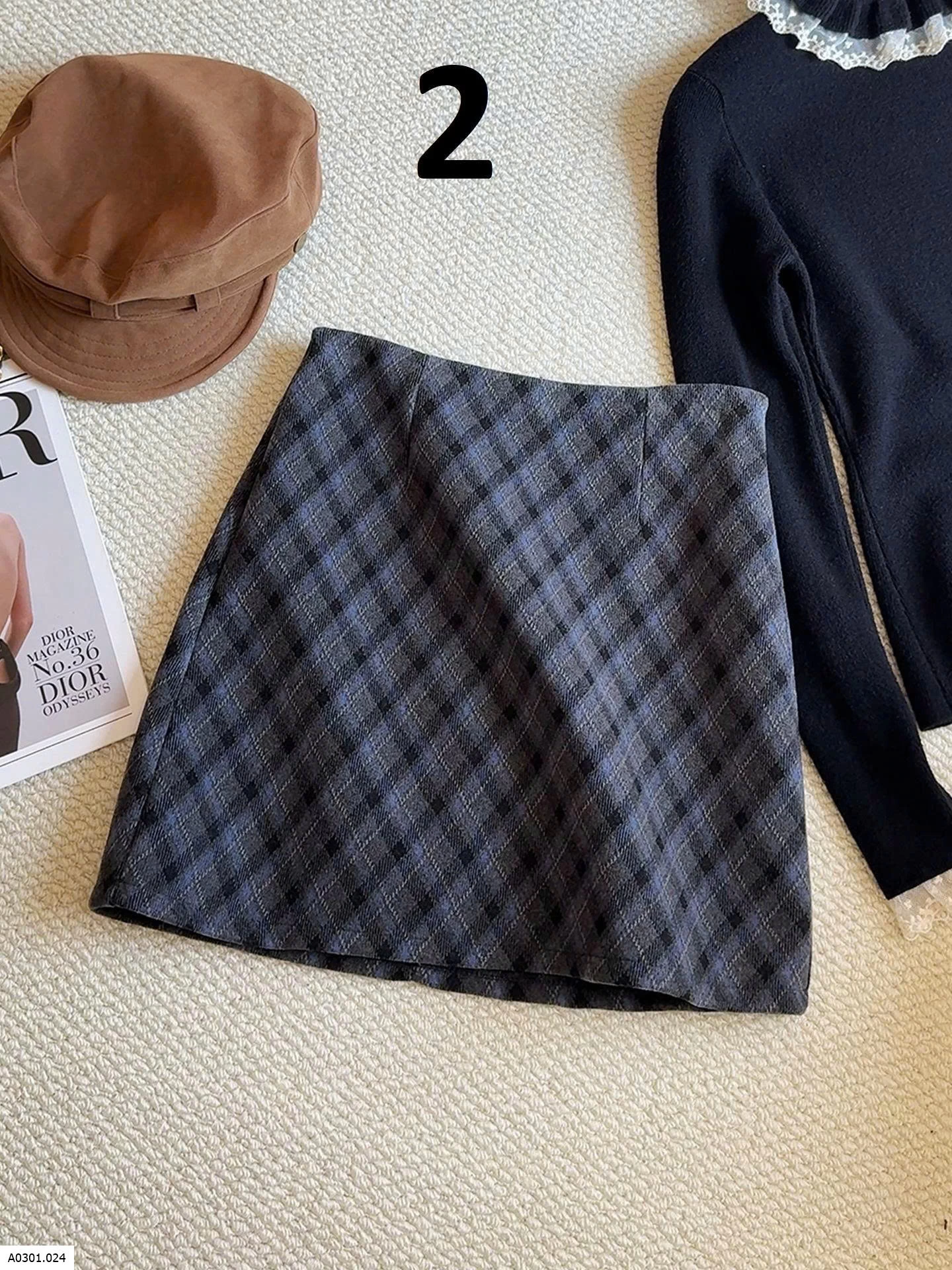 CHÂN VÁY CHỮ A DẠ KẺ ANNA   Giá sỉ 150k