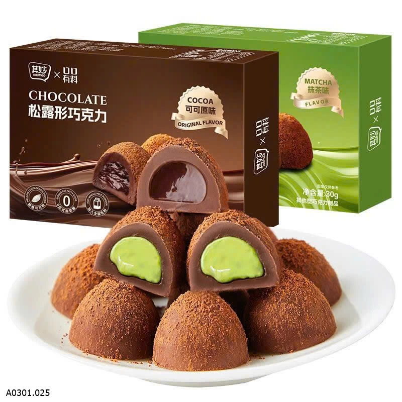SOCOLA NHÂN TAN CHẢY CACAO / MATCHA   Giá sỉ 85k/8 hộp