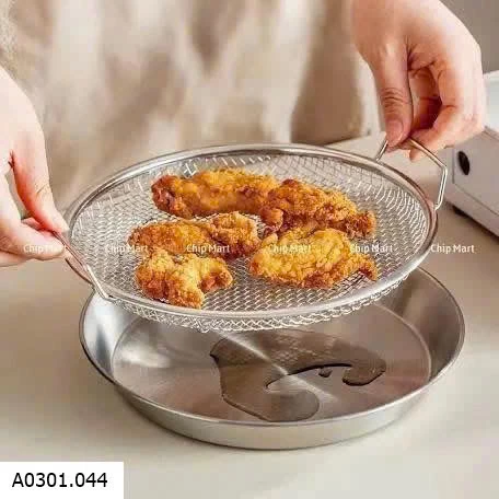 KHAY INOX KÈM VỈ LƯỚI CHẤT LIỆU INOX 304 Giá sỉ 65/1 set