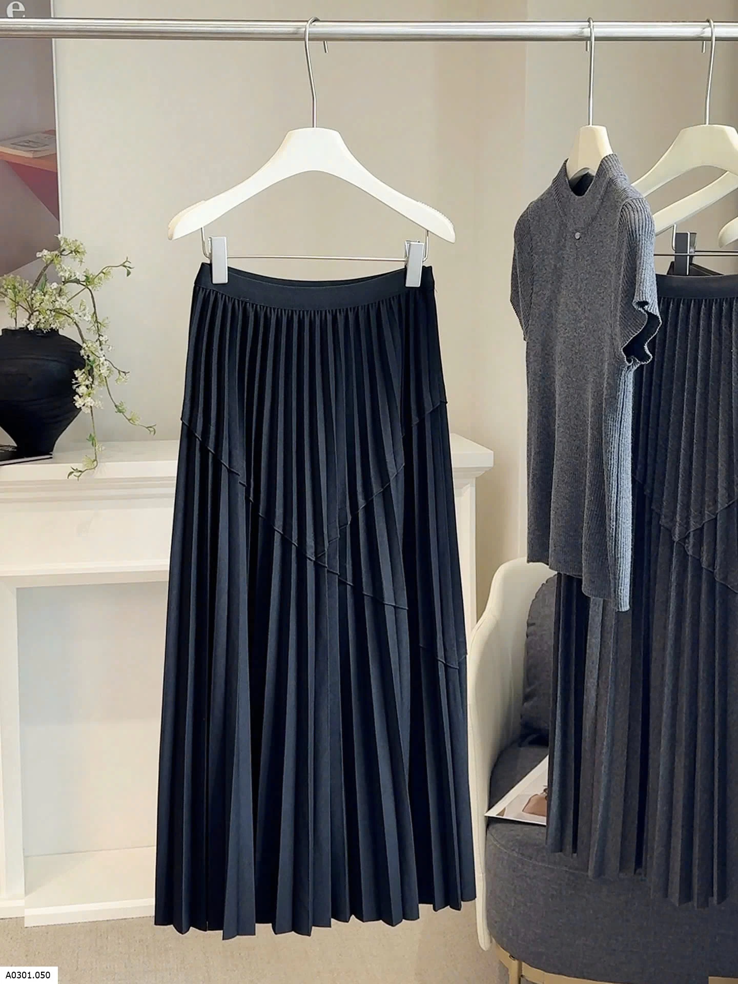 CHÂN VÁY DẬP LY DÀI THANH LỊCH ANNA Giá sỉ 221k