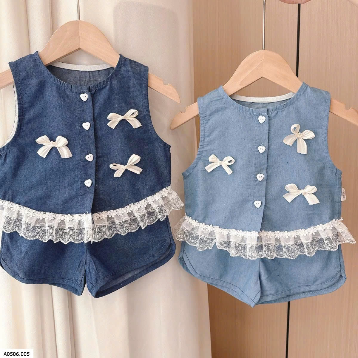 SET BỘ SÁT NÁCH ĐÍNH NƠ PHỐI REN BG   Sỉ 206k