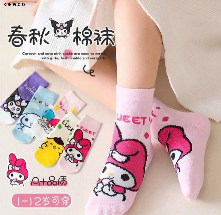 SET 5Đ TẤT CUTE CHO BÉ Sỉ 59k/1 set 5 đôi 