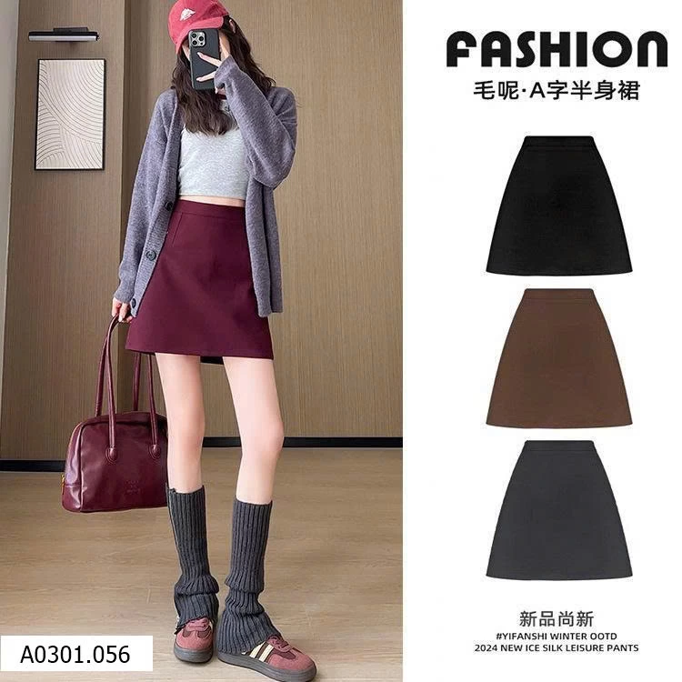 CHÂN VÁY CHỮ A DẠ LÌ Giá sỉ 125k