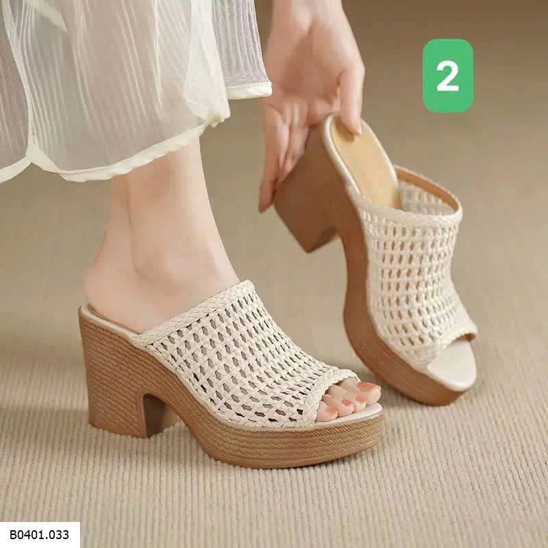 DÉP CAO GÓT ĐAN LƯỚI NỮ  Giá sỉ 215k